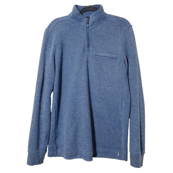 Prana Other - Prana Mens Medium Blue Sweatshirt HEMP Pullover Outdoor Hike Yoga 1/4 Zip